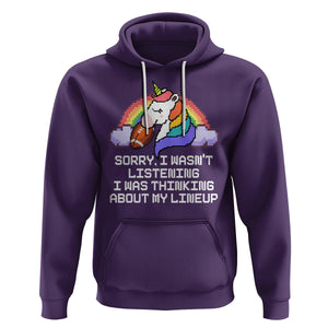 Funny Fantasy Football Hoodie I Wasn't Listening Think About Lineup TS02 Purple Printyourwear