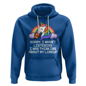 Funny Fantasy Football Hoodie I Wasn't Listening Think About Lineup TS02 Royal Blue Printyourwear