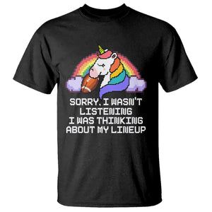 Funny Fantasy Football T Shirt I Wasn't Listening Think About Lineup TS02 Black Printyourwear