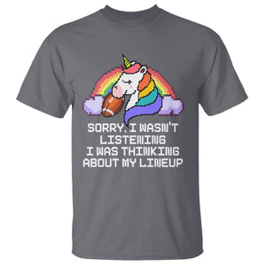 Funny Fantasy Football T Shirt I Wasn't Listening Think About Lineup TS02 Charcoal Printyourwear