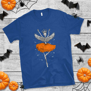 Skeleton Ballerina Tutu Ballet Dance Girl Dancing Skeleton Halloween Costume Girls T Shirt TS02 Royal Blue Print Your Wear