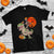 Football Skeleton T Shirt American Football Halloween Skeleton Riding Dinosaur Football Fan TS02 Black Print Your Wear