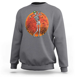 Golfing Skeleton Sweatshirt Funny Golf Skeleton Golf Lover Golfer Halloween Costume TS02 Charcoal Print Your Wear