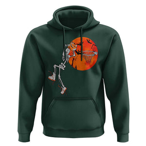 Basketball Skeleton Hoodie Halloween Basketball Lover Scary Night TS02 Dark Forest Green Print Your Wear