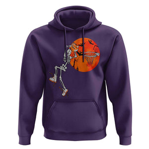 Basketball Skeleton Hoodie Halloween Basketball Lover Scary Night TS02 Purple Print Your Wear