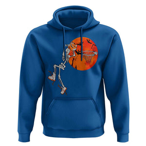 Basketball Skeleton Hoodie Halloween Basketball Lover Scary Night TS02 Royal Blue Print Your Wear