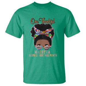 Hispanic Teacher T Shirt One Thankful Maestra Hispanic Heritage Month Latina Countries Flags TS02 Irish Green Printyourwear