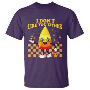 Candy Corn T Shirt I Don't Like You Either Funny Halloween Costume TS02 Purple Print Your Wear