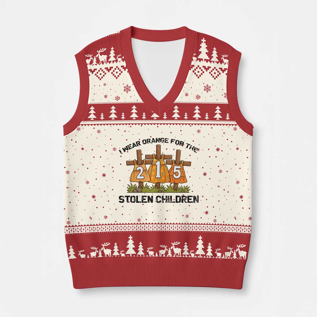 Orange Shirt Day V-Neck Knit Sweater Vest I Wear Orange For The 215 Stolen Children TS02 Beige Red Print Your Wear