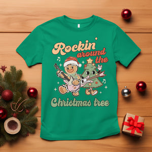 Groovy Christmas T Shirt Rockin' Around The Xmas Tree Groovy Gingerbread Man TS02 Irish Green Printyourwear