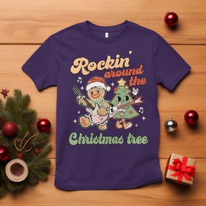 Groovy Christmas T Shirt Rockin' Around The Xmas Tree Groovy Gingerbread Man TS02 Purple Printyourwear