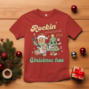 Groovy Christmas T Shirt Rockin' Around The Xmas Tree Groovy Gingerbread Man TS02 Red Printyourwear