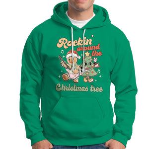 Groovy Christmas Hoodie Rockin' Around The Xmas Tree Groovy Gingerbread Man TS02 Irish Green Printyourwear