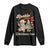 Groovy Christmas Long Sleeve Shirt Rockin' Around The Xmas Tree Groovy Gingerbread Man TS02 Black Print Your Wear