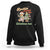 Groovy Christmas Sweatshirt Rockin' Around The Xmas Tree Groovy Gingerbread Man TS02 Black Printyourwear