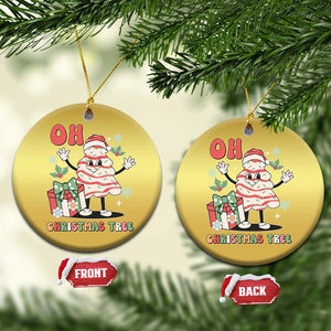 Oh Christmas Tree Retro Groovy Christmas Ornament TS02 Circle Gold Print Your Wear