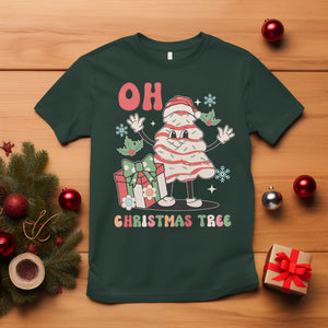 Oh Christmas Tree Retro Groovy T Shirt TS02 Dark Forest Green Printyourwear