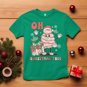 Oh Christmas Tree Retro Groovy T Shirt TS02 Irish Green Printyourwear