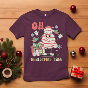 Oh Christmas Tree Retro Groovy T Shirt TS02 Maroon Printyourwear