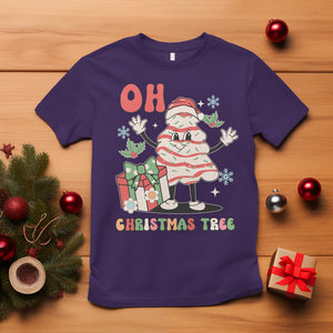 Oh Christmas Tree Retro Groovy T Shirt TS02 Purple Printyourwear