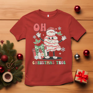 Oh Christmas Tree Retro Groovy T Shirt TS02 Red Printyourwear