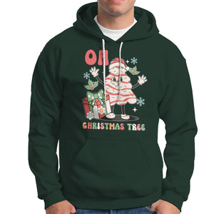 Oh Christmas Tree Retro Groovy Hoodie TS02 Dark Forest Green Printyourwear