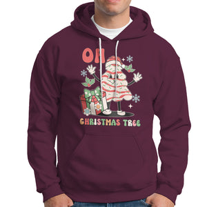 Oh Christmas Tree Retro Groovy Hoodie TS02 Maroon Printyourwear