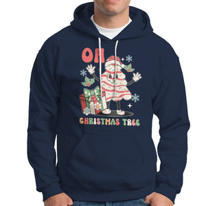 Oh Christmas Tree Retro Groovy Hoodie TS02 Navy Printyourwear