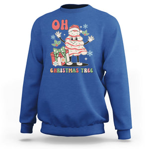 Oh Christmas Tree Retro Groovy Sweatshirt TS02 Royal Blue Printyourwear