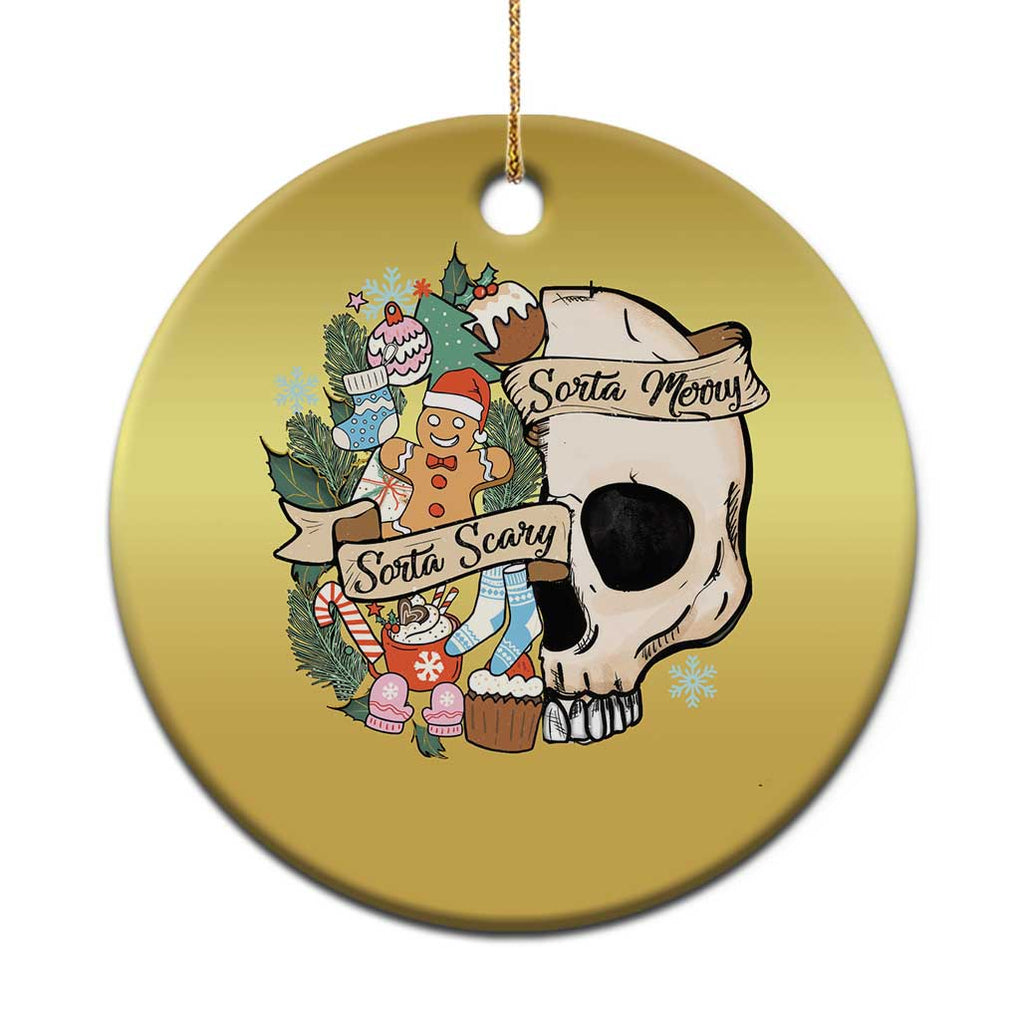 Skull Christmas Christmas Ornament Sorta Scary Sorta Merry TS02 Print Your Wear