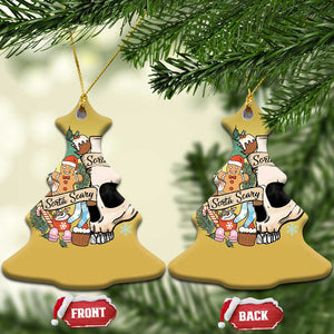 Skull Christmas Christmas Ornament Sorta Scary Sorta Merry TS02 Christmas Tree Gold Print Your Wear