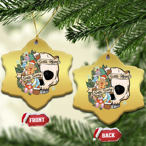 Skull Christmas Christmas Ornament Sorta Scary Sorta Merry TS02 Snow Flake Gold Print Your Wear