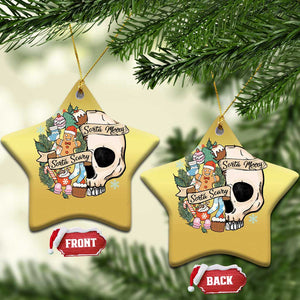 Skull Christmas Christmas Ornament Sorta Scary Sorta Merry TS02 Star Gold Print Your Wear