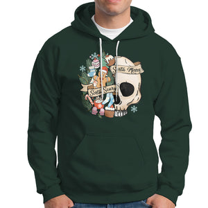 Skull Christmas Hoodie Sorta Scary Sorta Merry TS02 Dark Forest Green Printyourwear