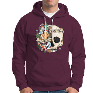 Skull Christmas Hoodie Sorta Scary Sorta Merry TS02 Maroon Printyourwear