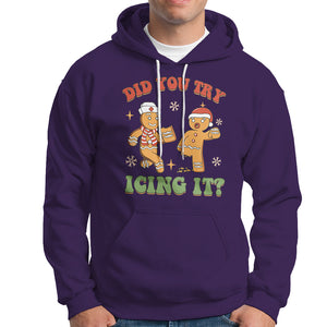 Nurse Christmas Hoodie Did You Try Icing It Funny Saying TS02 Purple Printyourwear