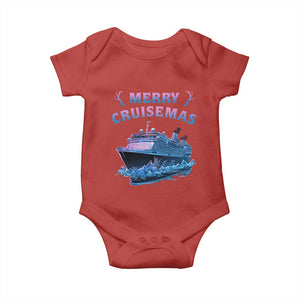 Christmas Cruise Baby Onesie Merry Cruisemas Xmas Family Trip Reunion TS02 Red Print Your Wear