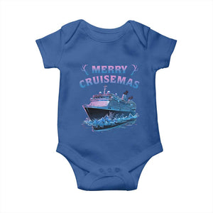 Christmas Cruise Baby Onesie Merry Cruisemas Xmas Family Trip Reunion TS02 Royal Blue Print Your Wear