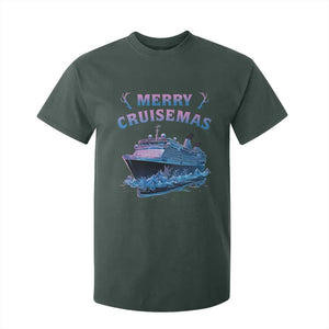 Christmas Cruise T Shirt For Kid Merry Cruisemas Xmas Family Trip Reunion TS02 Dark Forest Green Print Your Wear