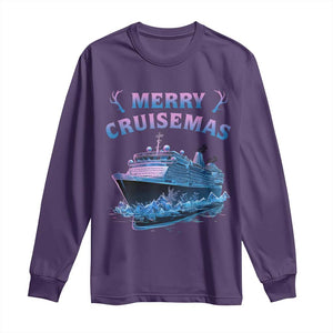 Christmas Cruise Long Sleeve Shirt Merry Cruisemas Xmas Family Trip Reunion TS02 Purple Print Your Wear