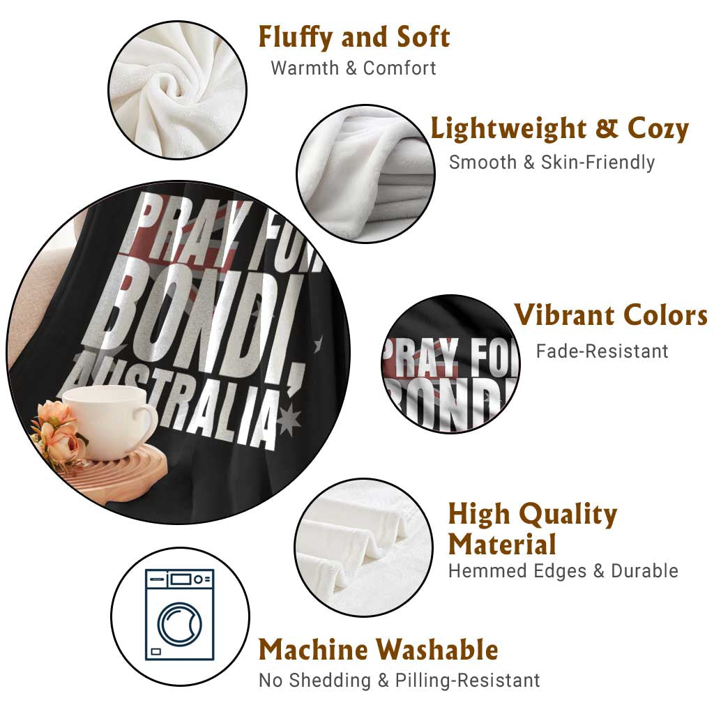 Pray for Bondi Australia Throw Blanket Memorial Unity and Support Tribute TS02 Print Your Wear