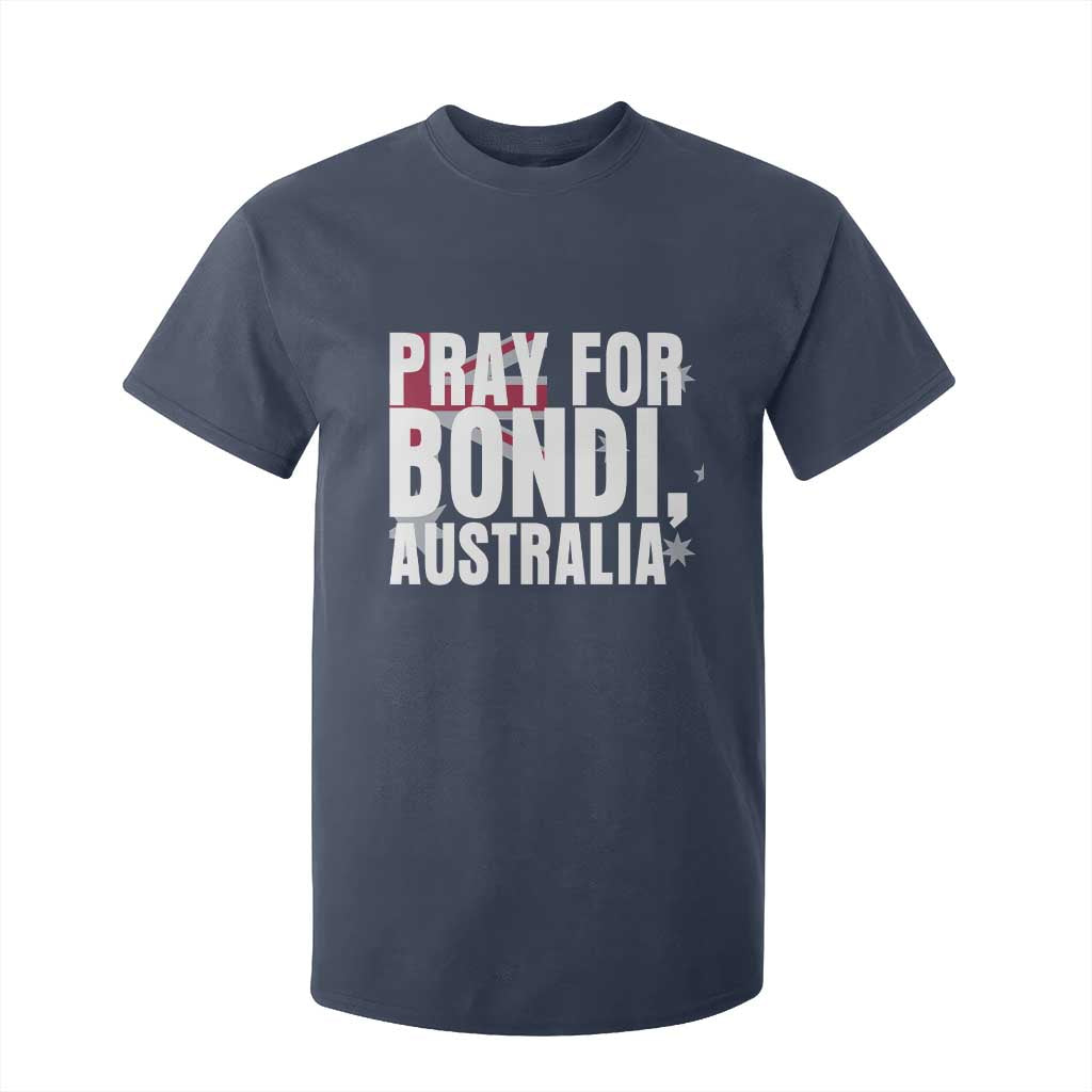 Pray for Bondi Australia T Shirt For Kid Memorial Unity and Support Tribute TS02 Navy Print Your Wear