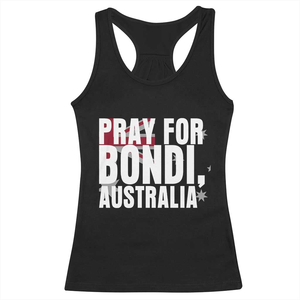 Pray for Bondi Australia Racerback Tank Top Memorial Unity and Support Tribute TS02 Black Print Your Wear
