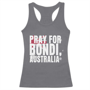 Pray for Bondi Australia Racerback Tank Top Memorial Unity and Support Tribute TS02 Charcoal Print Your Wear