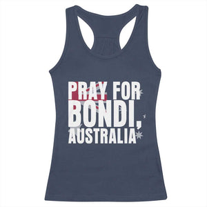 Pray for Bondi Australia Racerback Tank Top Memorial Unity and Support Tribute TS02 Navy Print Your Wear