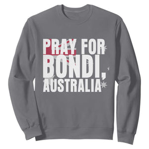 Pray for Bondi Australia Sweatshirt Memorial Unity and Support Tribute TS02 Charcoal Print Your Wear