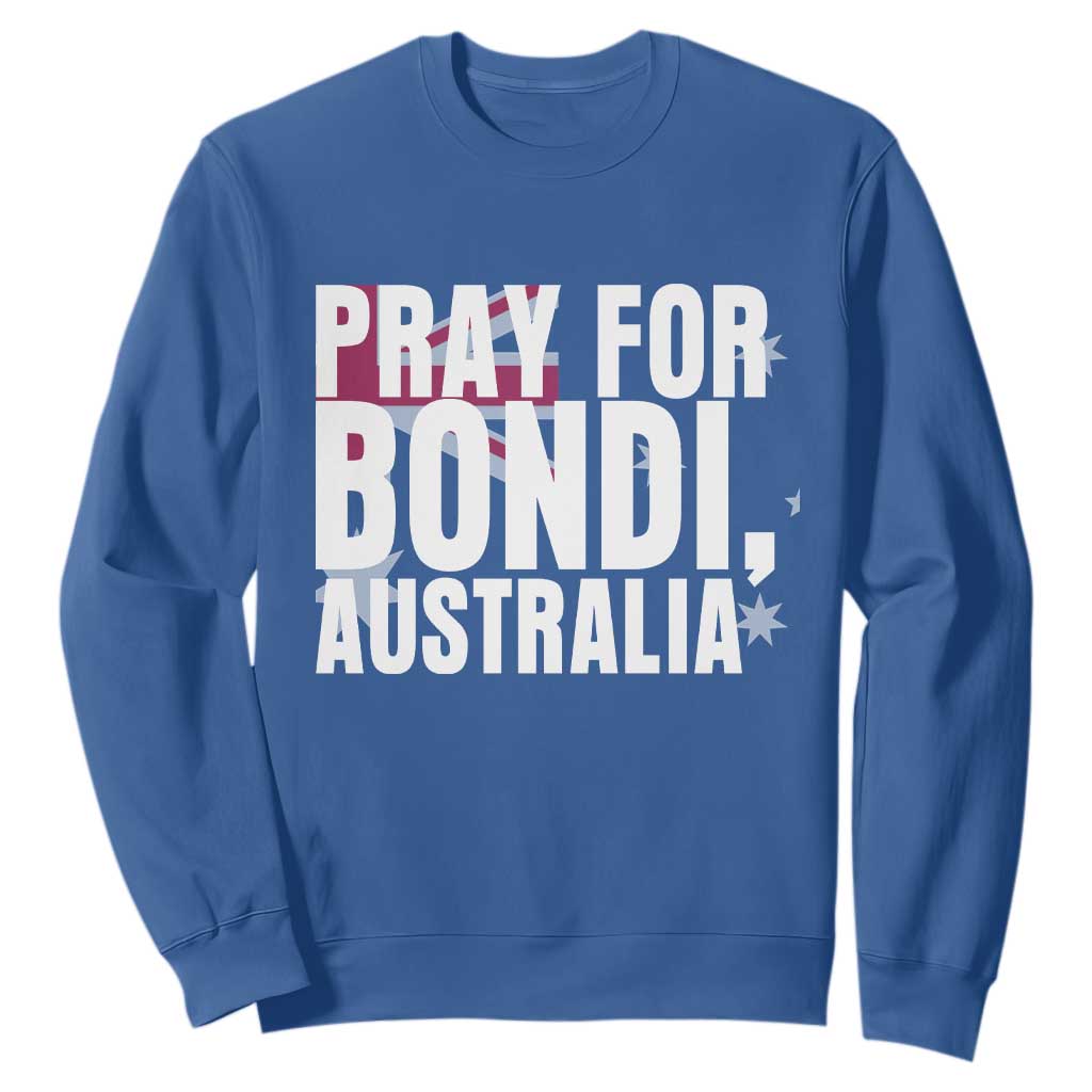 Pray for Bondi Australia Sweatshirt Memorial Unity and Support Tribute TS02 Royal Blue Print Your Wear