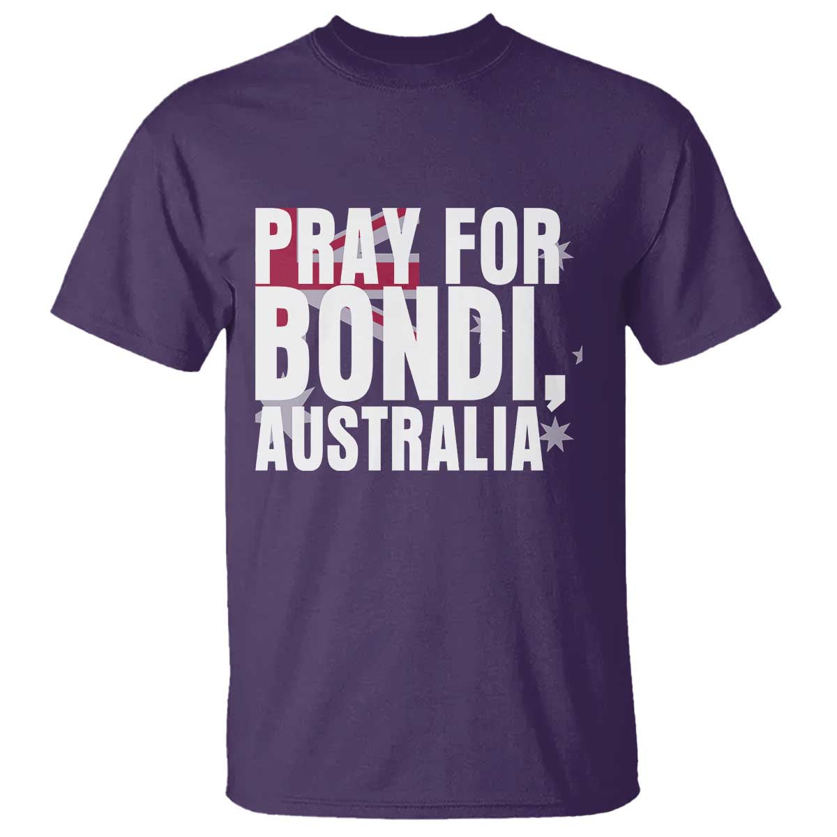 Pray for Bondi Australia T Shirt Memorial Unity and Support Tribute TS02 Purple Print Your Wear