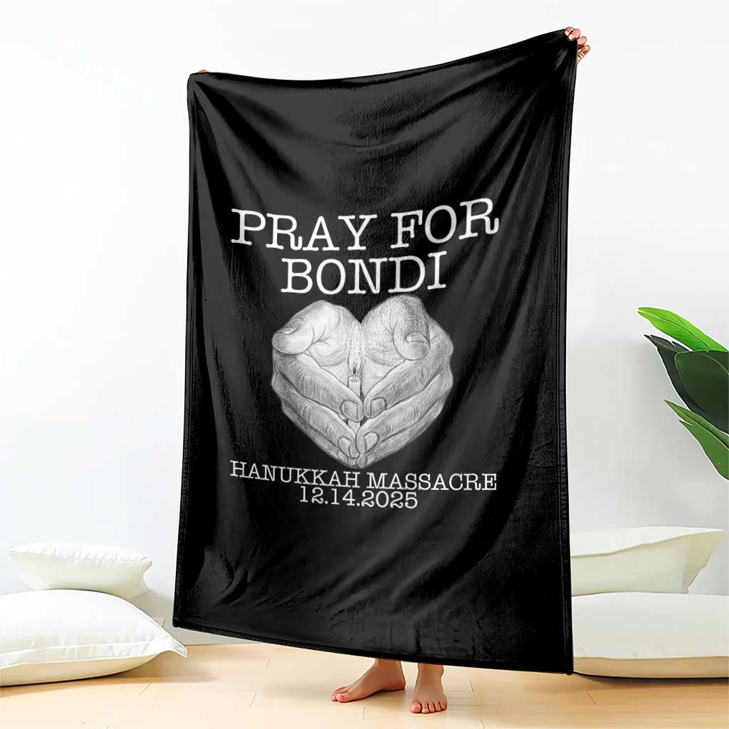 Pray for Bondi Australia Throw Blanket Hanukkah Memorial December 14 Tribute Support TS02 Print Your Wear