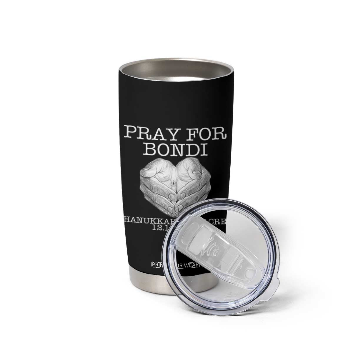 Pray for Bondi Australia Tumbler Cup Hanukkah Memorial December 14 Tribute Support TS02 Print Your Wear